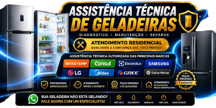Assistência técnica de geladeiras: diagnóstico, manutenção e reparos das principais marcas atendidas pela Gold Climatização